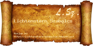 Lichtenstern Szabolcs névjegykártya