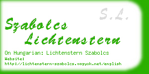 szabolcs lichtenstern business card